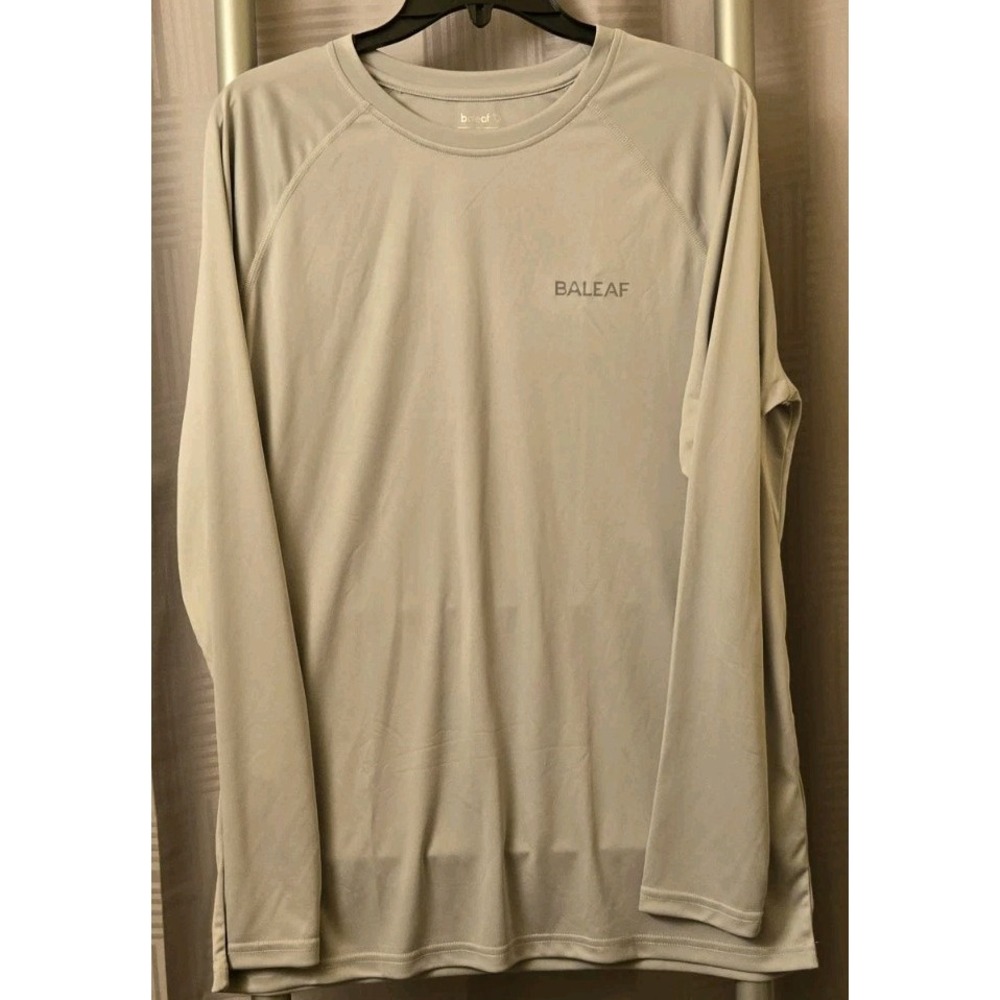 BALEAF Men's Sun Protection Shirts UV SPF UPF 50+ Long Sleeve Medium Gray NWT‎